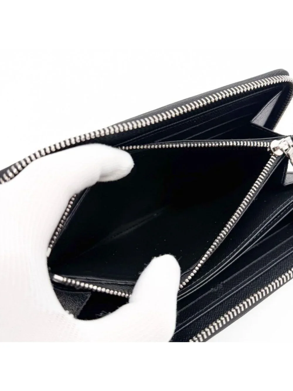 Louis Vuitton Zippy Wallet Epi Black Round